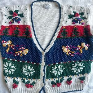 Margules Vintage Women’s Christmas Holiday Seasonal Embroidered Sweater Size M